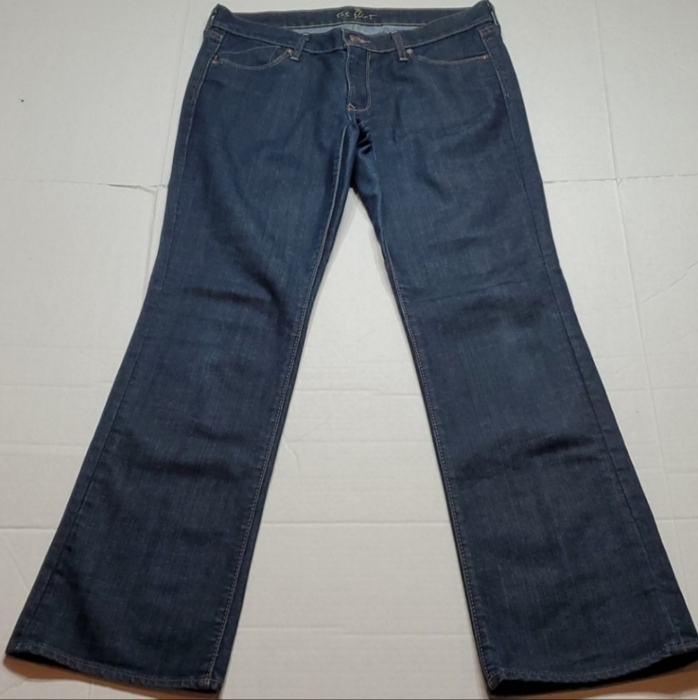 Old Navy "The Flirt" Mid-Rise Boot-Cut Stretch Blue Denim Jeans Women's Size 12